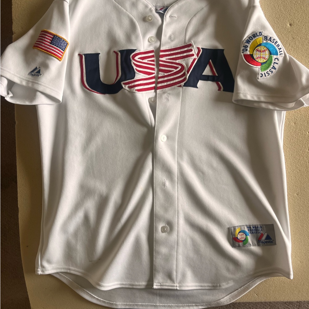 White USA Baseball jersey - 06 classic - Size L